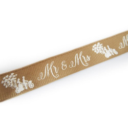 Mr and Mrs, kantband - höjd 2,5 cm (metervara)